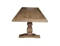LivingStyles Fauchey Reclaimed Elm Timber Pedestal Dining Table, 200cm, Natural offer