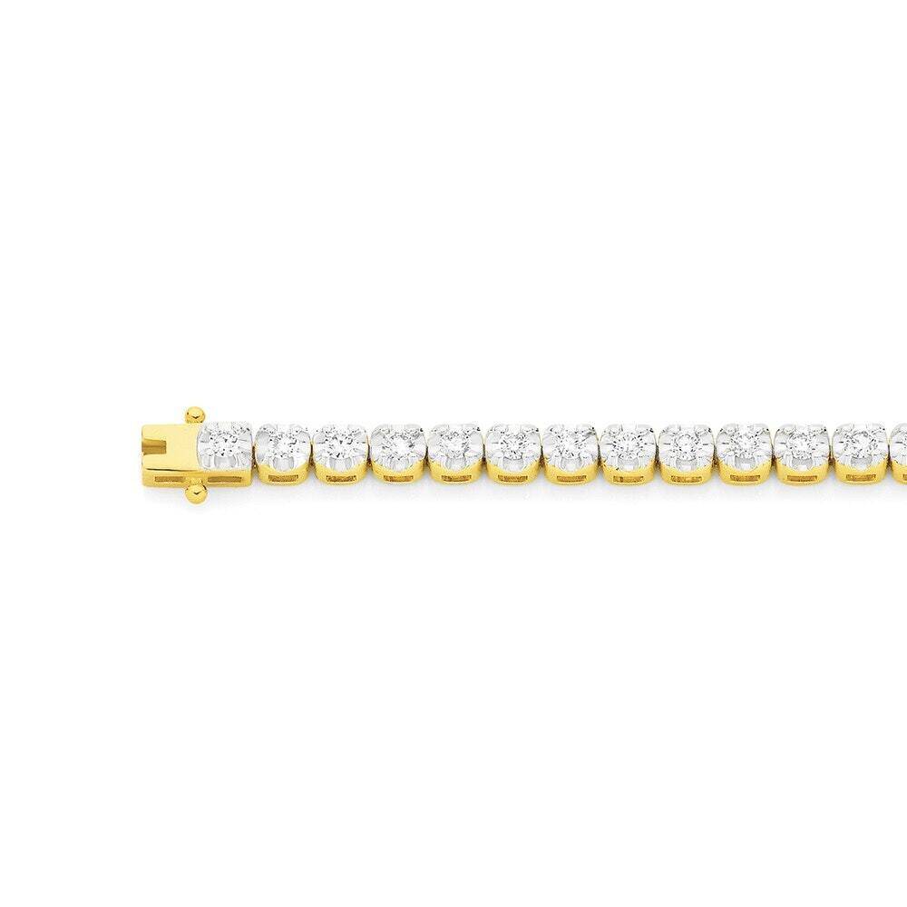 9ct gold diamond tennis bracelet offer at Angus & Coote