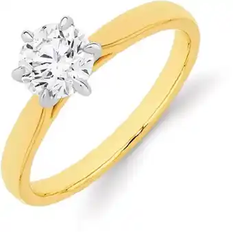 Angus & Coote Alora by angus & coote 14ct gold lab grown solitaire diamond ring offer