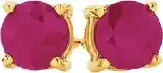 Angus & Coote 9ct gold natural ruby stud earrings offer