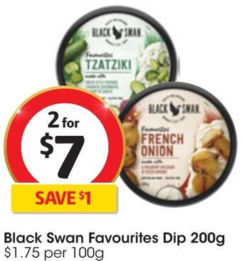 Coles Black Swan Favourites Dip 200g offer