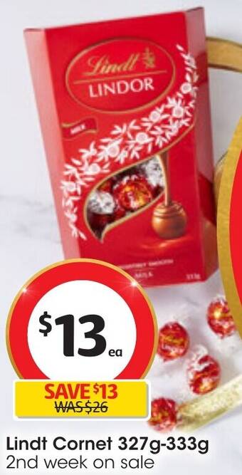 Coles Lindt Cornet 327g-333g offer