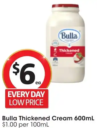 Coles Bulla Thickened Cream 600mL offer