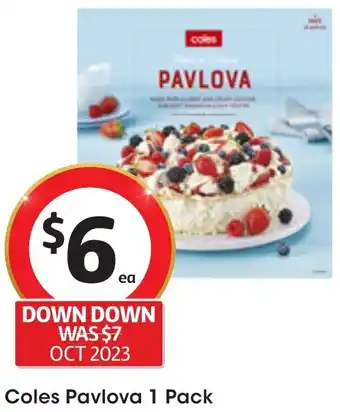 Coles Pavlova 1 Pack