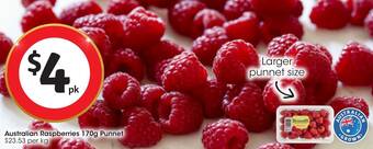 Coles Australian Raspberries 170g offer