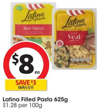 Coles Latina Filled Pasta 625g offer