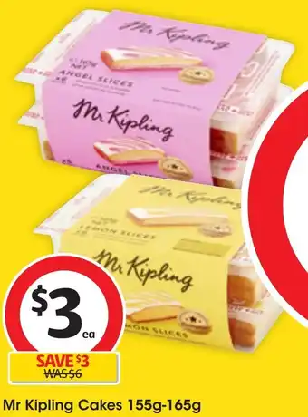 Coles Mr Kipling Cakes 155g-165g offer