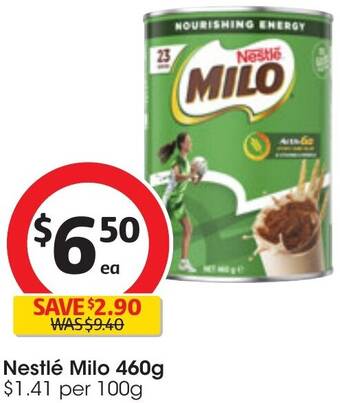 Coles Nestlé Milo 460g offer