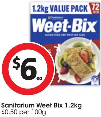 Coles Sanitarium Weet Bix 1.2kg offer