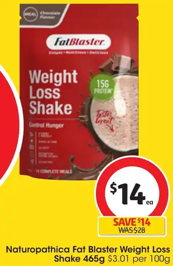 Naturopathica Fat Blaster Weight Loss Shake 465g
