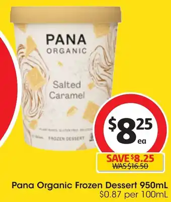 Coles Pana Organic Frozen Dessert 950mL offer