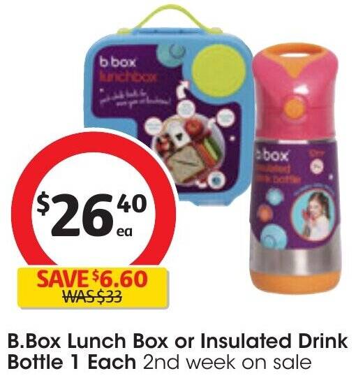 B.Box Lunch Box or Insulated Drink Bottle 1 Each offer at Coles
