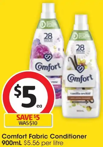 Coles Comfort Fabric Conditioner 900mL offer