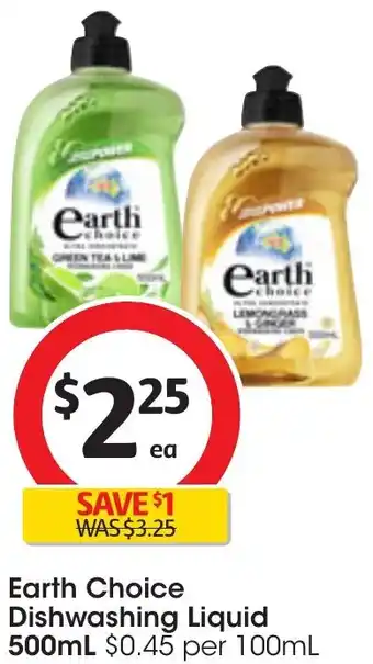 Coles Earth Choice Dishwashing Liquid 500mL offer