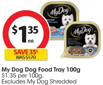 Coles My Dog Dog Food Tray 100g offer