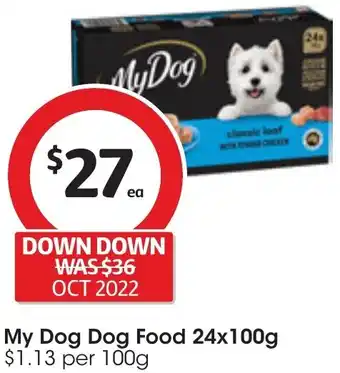 Coles My Dog Dog Food 24x100g offer