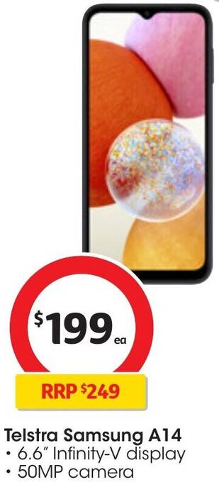 Coles Telstra Samsung A14 offer