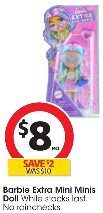Coles Barbie Extra Mini Minis Doll offer