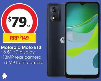 Coles Motorola Moto E13 offer