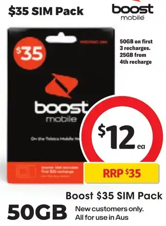 Coles Boost $35 SIM Pack offer