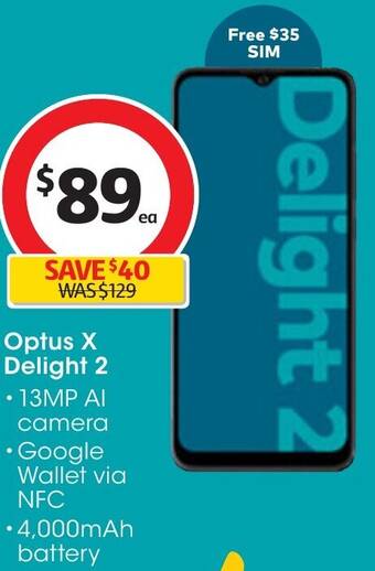 Coles Optus X Delight 2 offer