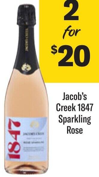 Coles Jacob's Creek 1847 Sparkling Rose offer