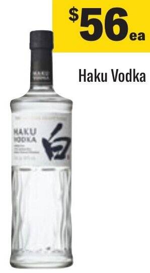 Coles Haku Vodka offer