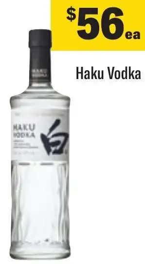 Coles Haku Vodka offer