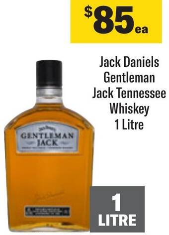 Coles Jack Daniels Gentleman Jack Tennessee Whiskey 1 Litre offer