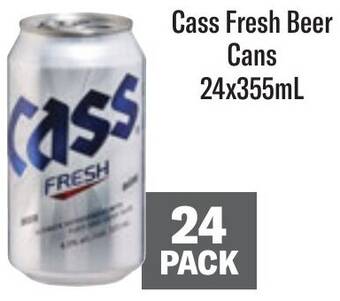 Coles Cass Fresh Beer Cans 24x355mL offer