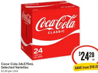 IGA Coca-Cola 24x375mL offer