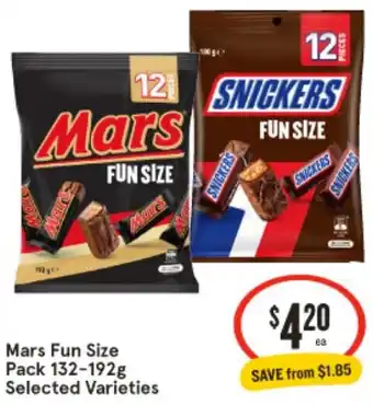 IGA Mars Fun Size Pack 132-192g offer