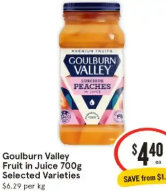 Goulburn Valley Fruit in Juice 700g