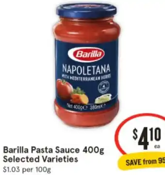 IGA Barilla Pasta Sauce 400g offer