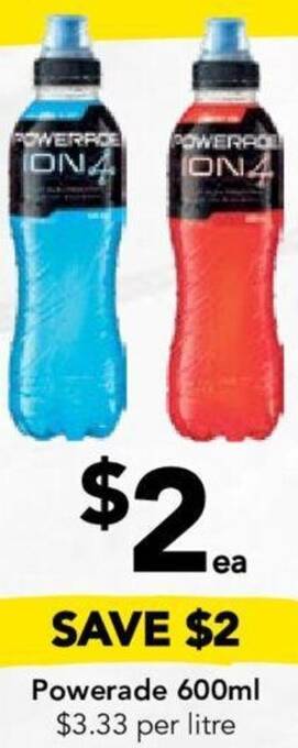 Drakes Powerade 600ml offer