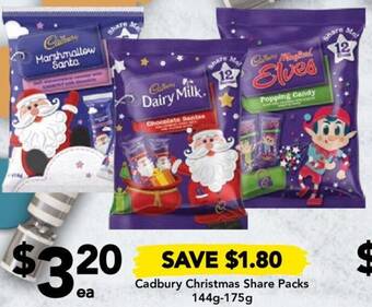 Drakes Cadbury Christmas Share Packs 144g-175g offer