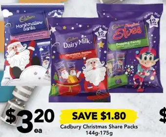 Drakes Cadbury Christmas Share Packs 144g-175g offer