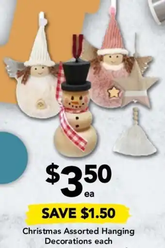 Drakes Christmas Assorted Hanging Decorations each offer