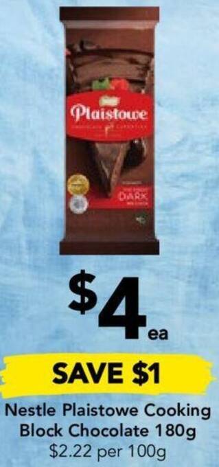 Drakes Nestle Plaistowe Cooking Block Chocolate 180g offer