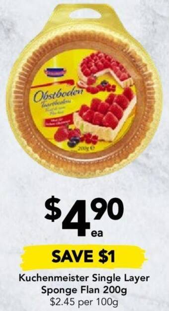Drakes Kuchenmeister Single Layer Sponge Flan 200g offer