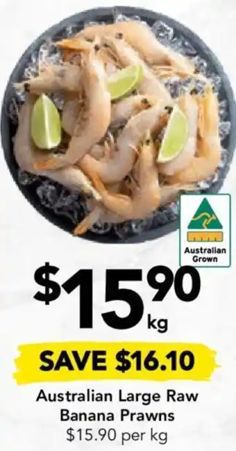 Australian Large Raw Banana Prawns