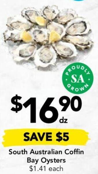 Drakes South Australian Coffin Bay Oysters offer