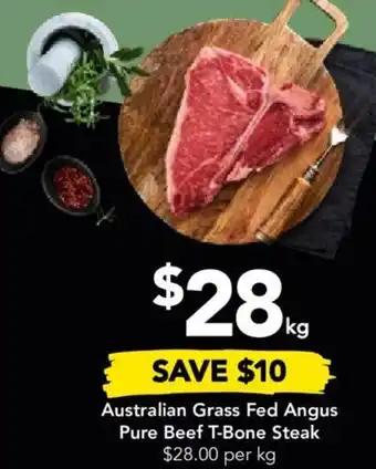 Australian Grass Fed Angus Pure Beef T-Bone Steak