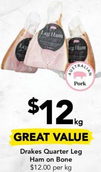 Drakes Drakes Quarter Leg Ham on Bone offer