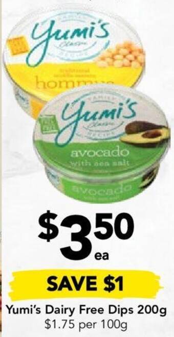Drakes Yumi's Dairy Free Dips 200g offer