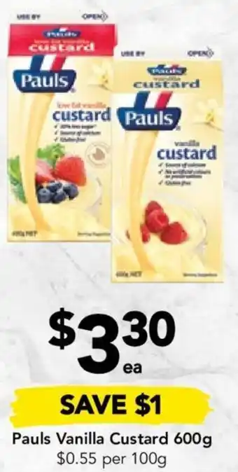 Pauls Vanilla Custard 600g