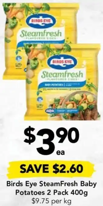 Drakes Birds Eye SteamFresh Baby Potatoes 2 Pack 400g offer