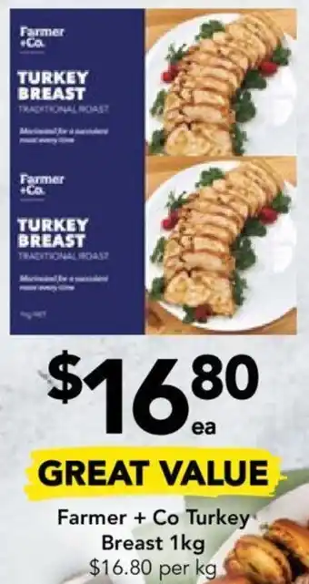 Farmer + Co Turkey Breast 1kg