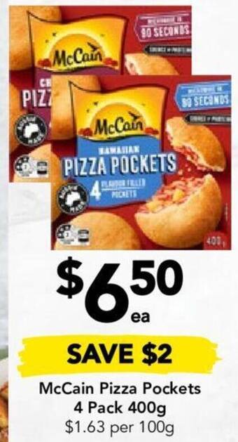 Drakes McCain Pizza Pockets 4 Pack 400g offer