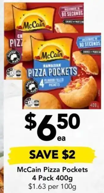 Drakes McCain Pizza Pockets 4 Pack 400g offer